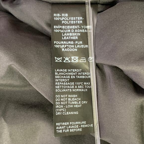 THE KOOPLES Size XL Black Polyester Leather Trim Hooded Coat - Picture 9 of 10